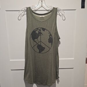 Maurices Olive Green Peace Tank Top